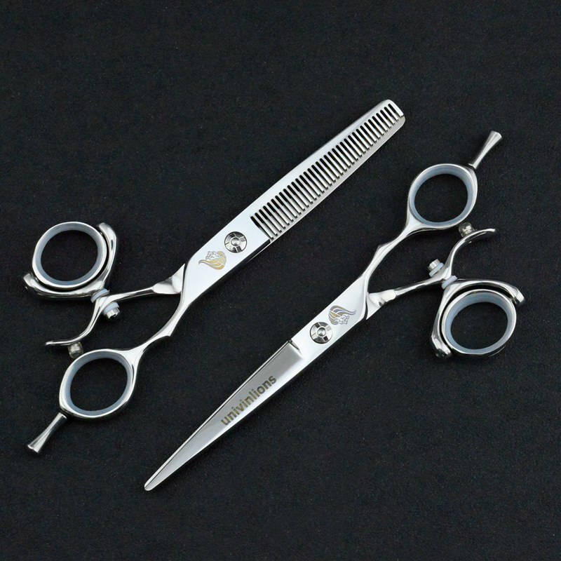 5.5/6.0" swivel hair scissors hairdressing scissors swivel thumb hair cutting shears rotary rotating thumb shears