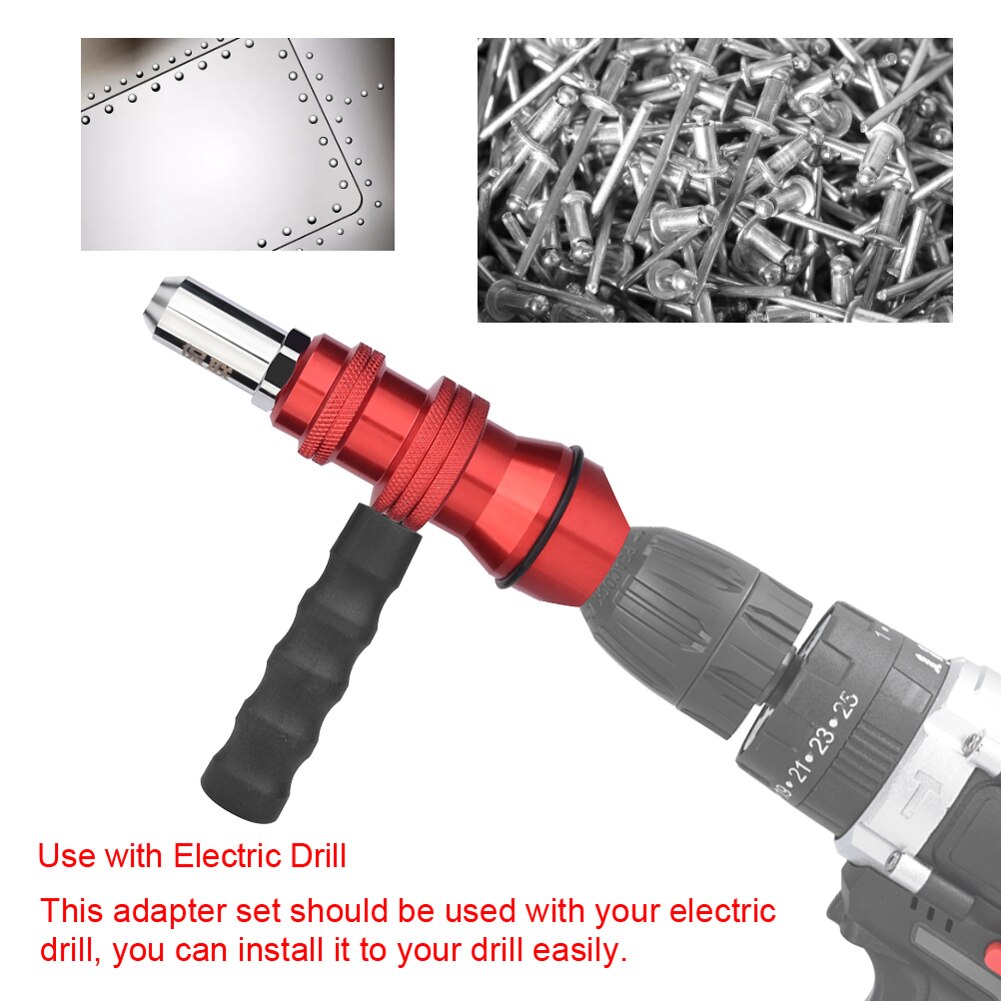 Aluminium Alloy Electric Rivet Adapter Rivet Machine Conversion Part Set Electric Rivet Machine Quick Conversion Joint