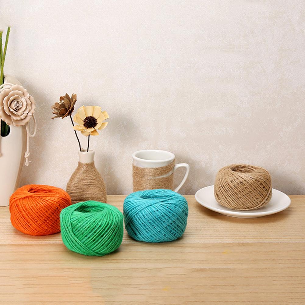 Rouleau de ficelle en chanvre 2MM 25 mètres bricolage | Cordes colorées à cordon pour boîte , étiquettes décoratives de mariage, 1 rouleau de décoration