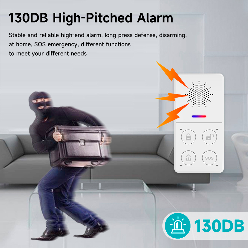 Tuya WiFi sistemas de seguridad para el hogar alarma antirrobo inalámbrica con Sensor de movimiento Sensor de ventana Sensor de puerta Control de aplicación de hogar inteligente