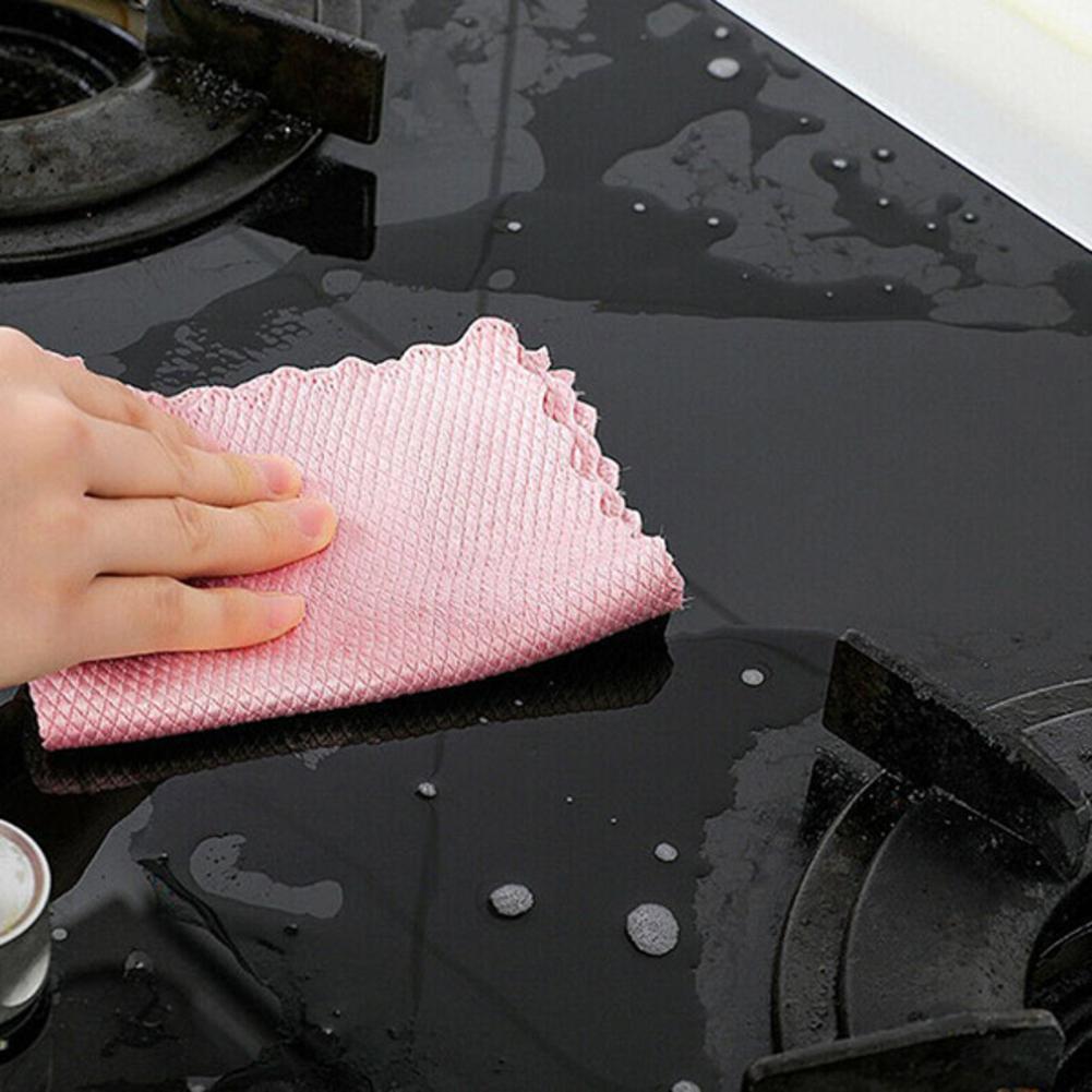 3Pcs Zachte Absorberende Magic Doekjes Anti-Vet Keuken Handdoeken Microfiber Poetslappen Vaatdoek Auto Vloer Wassen Vodden voor Thuis