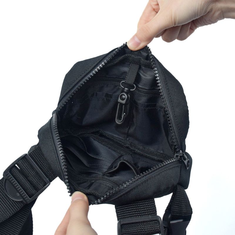 Schlinge Tasche Brust Schulter Rucksack fanny Pack Umhängetaschen für Männer (Schwarz) H8WD