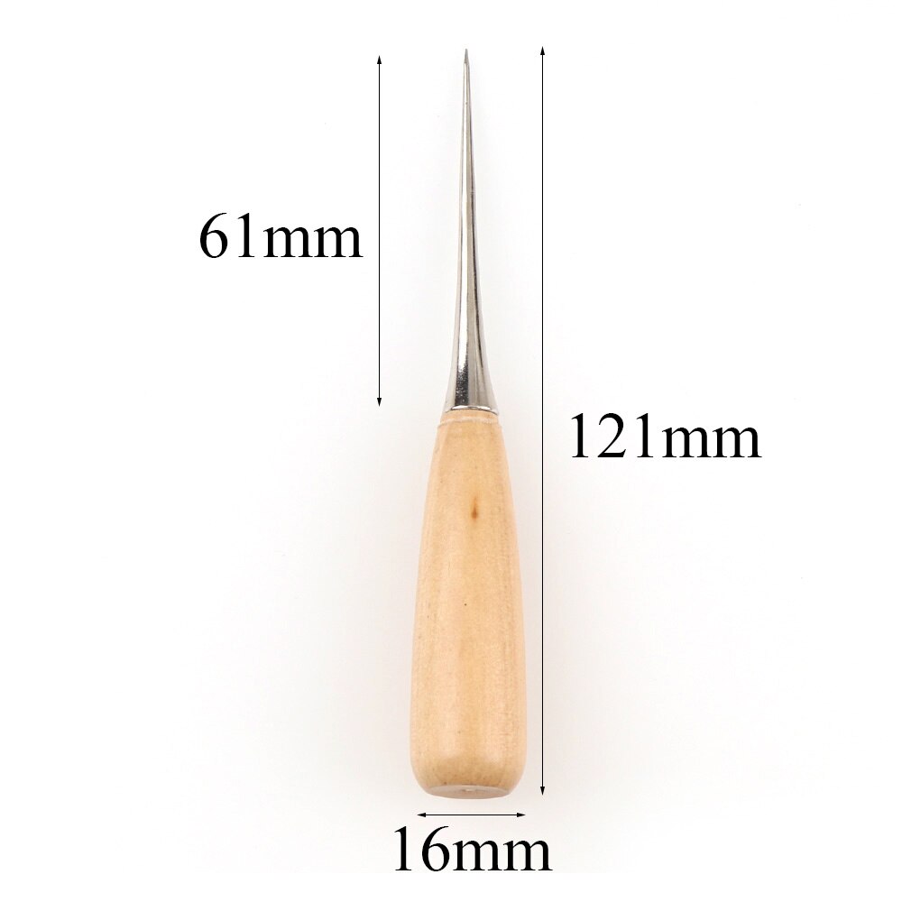 2 stücke Holz Farbe Leder Handwerk Spitze Ahle Hand NäHenne Werkzeug Leder Rand glatter Runde Holz Bausatz Ahle See Locher