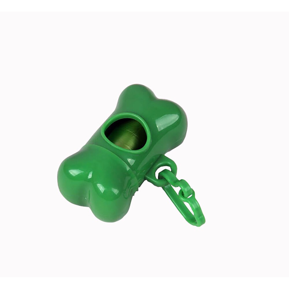 Huisdier Afvalzak Dispenser Voor Hond Kak Tassen Bone Vorm Plastic Huisdier Kleine Hond Outdoor Afval Kak Bag 10 Roll huisdier Afval Kak Tassen: Green