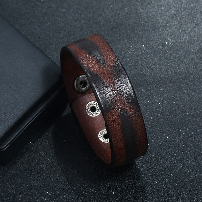 Niuyitid Armbanden En Armbanden Heren Lederen Armbanden Vintage Punk Mannelijke Touw Ketting Mannen Sieraden