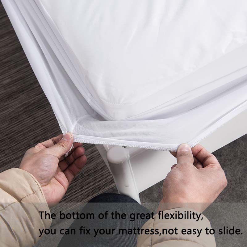 Waterproof Mattress Pad Top Hypoallergenic Mattress Protector Against Dust Mites and Bacteria Fitted Sheet Mattress Topper