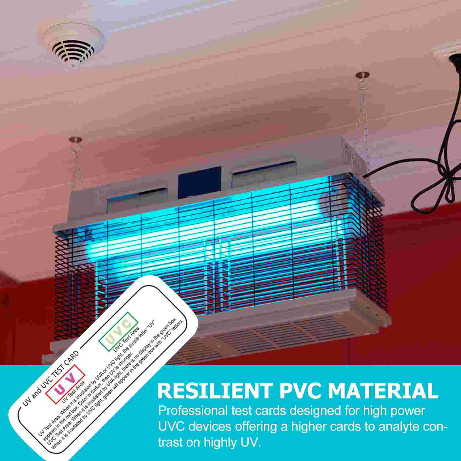 Cartes de Test de lumière UVA UVC, 20 pièces, cartes d'indicateur de longueur d'onde lumineuse