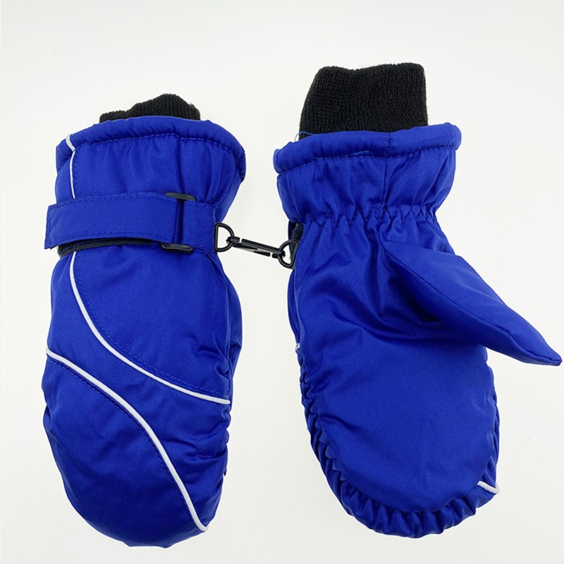 1 Pair Children's Ski Mittens Girls Boys Snow Warm Winter Gloves Outdoor Waterproof Windproof Thicken for Snowboard Gloves
