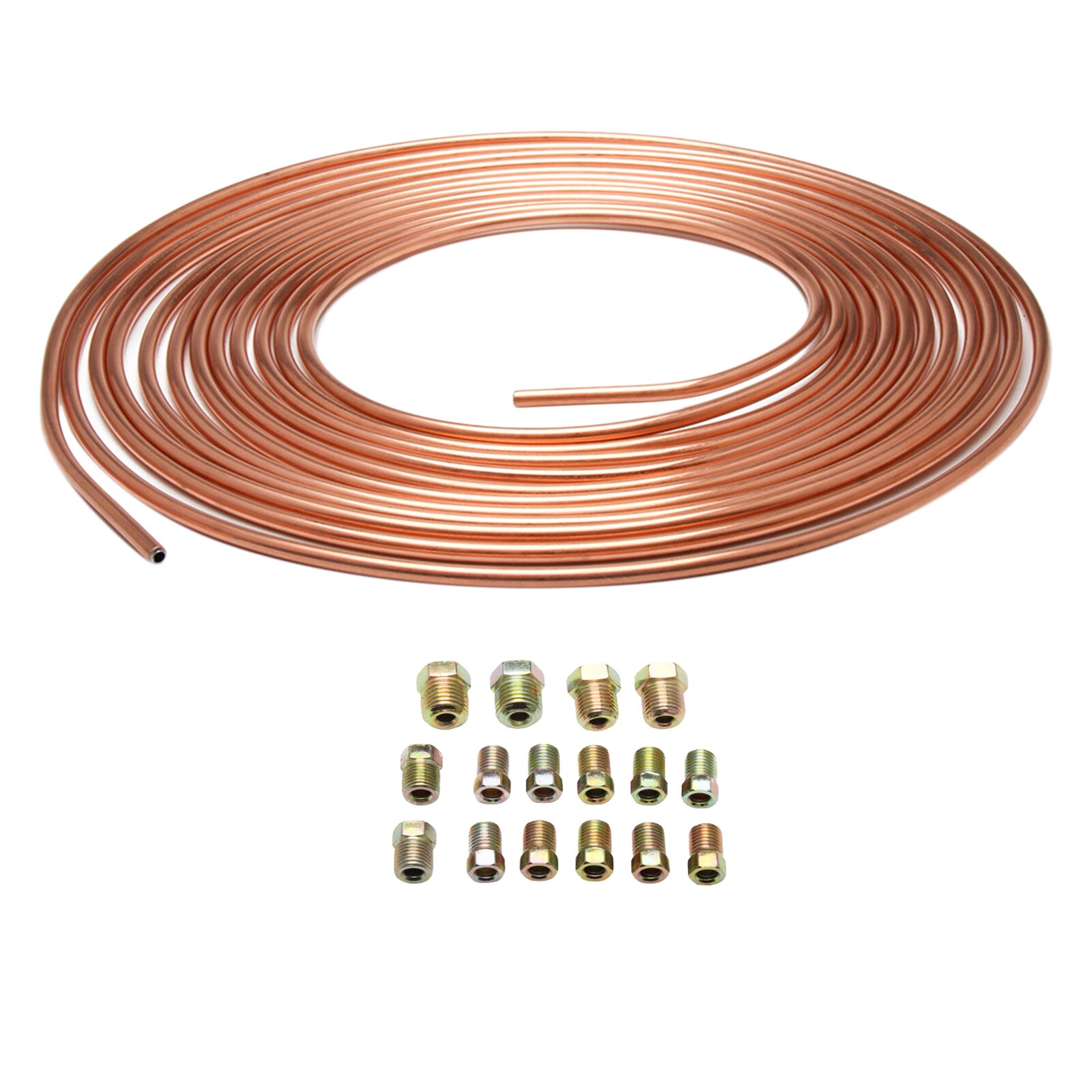 25ft Brake Line Tubing Coil Roll All Size Fittings Corrosion Resistance