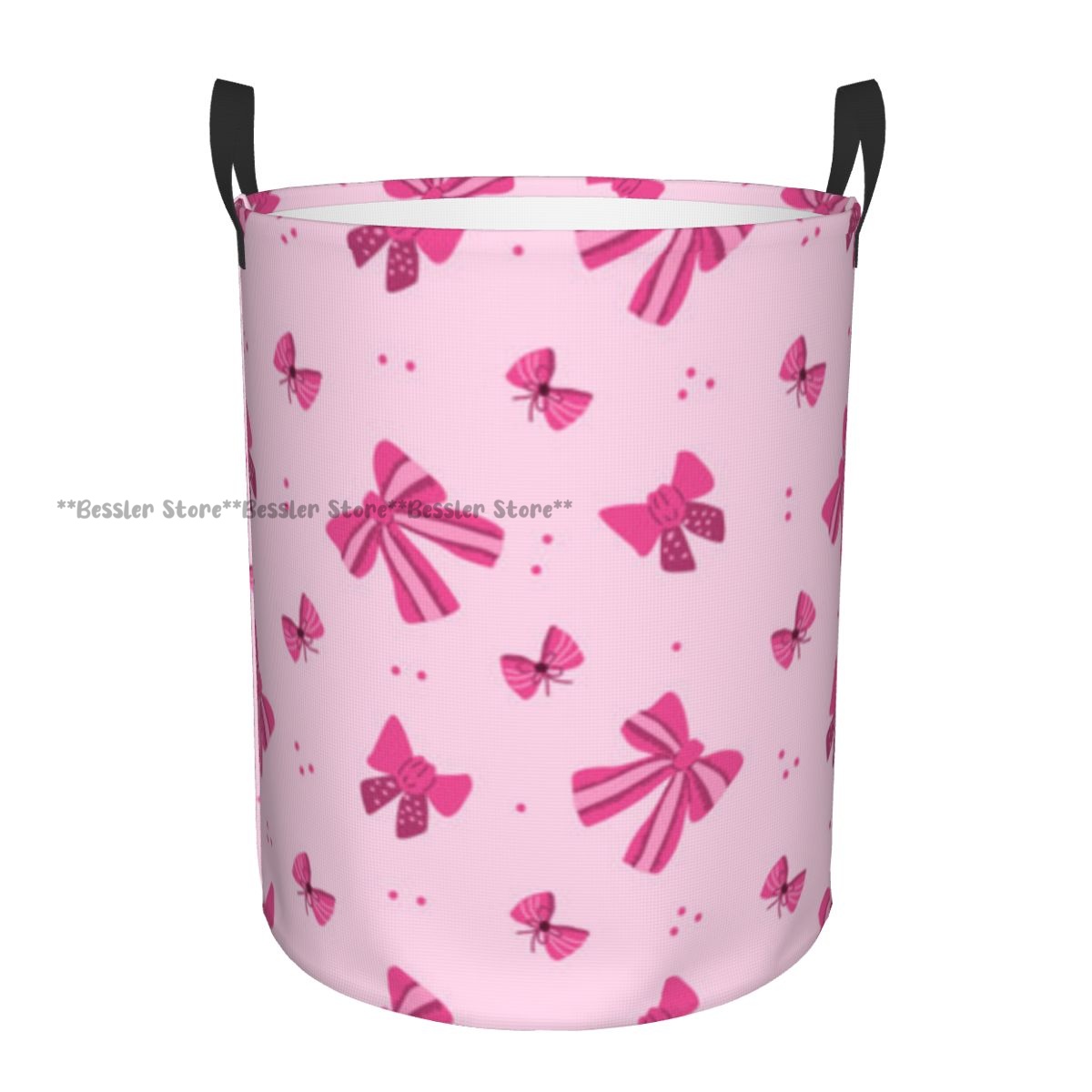 Bonito tons rosa com arcos cesta de lavanderia dobrável roupas sujas brinquedos balde armazenamento doméstico: M / Cáqui escuro
