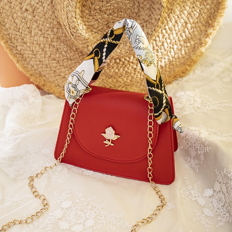 Novo doce cor feminina mini bolsa crossbody moda cachecol lidar com bolsa bolsas oco design do telefone móvel pequenos ombros sacos: Vermelho