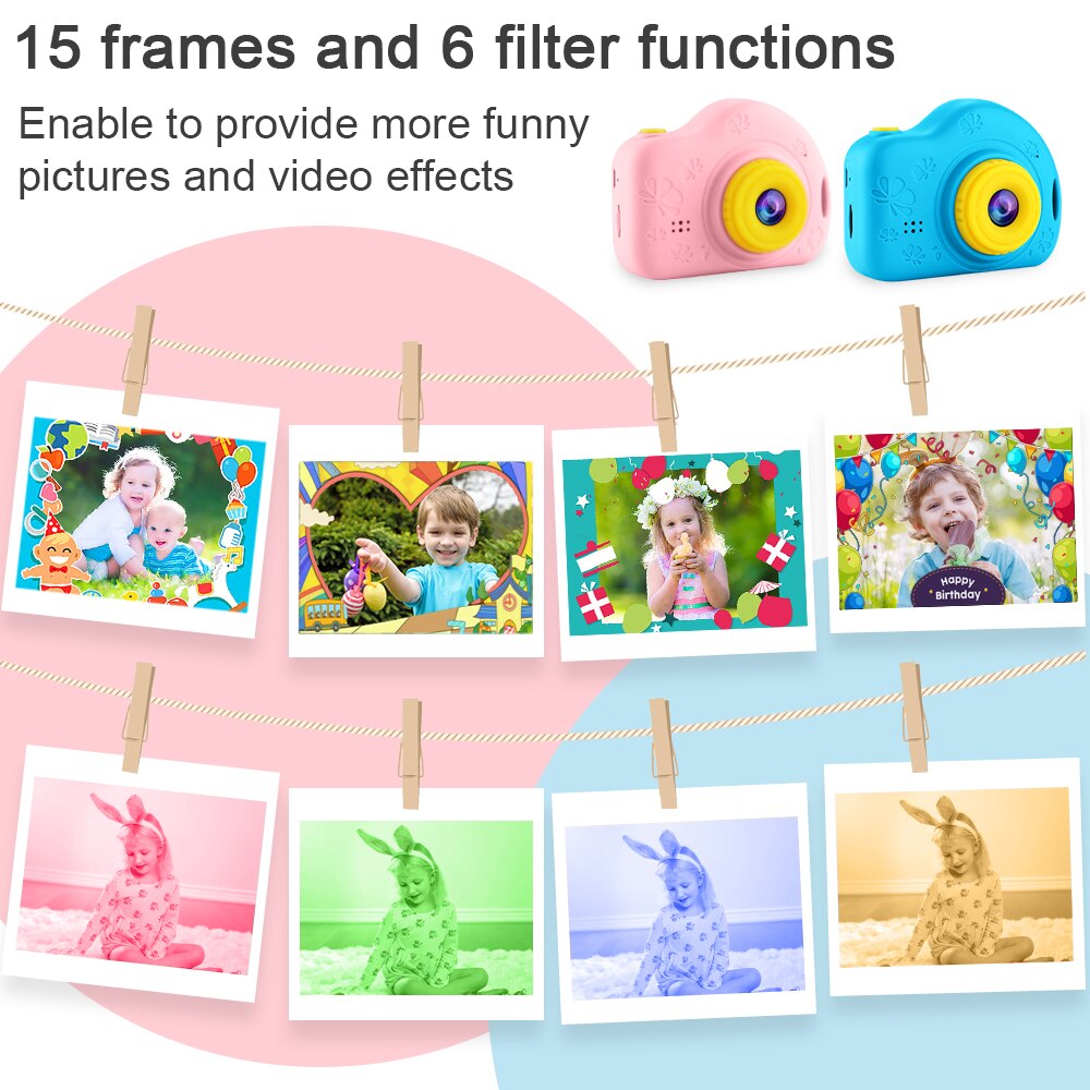 Kid Camera Children Toy Mini Camera Photo Educational Fun Toys for Girls 8MP Digital Camera Child Video Camera Blog camera