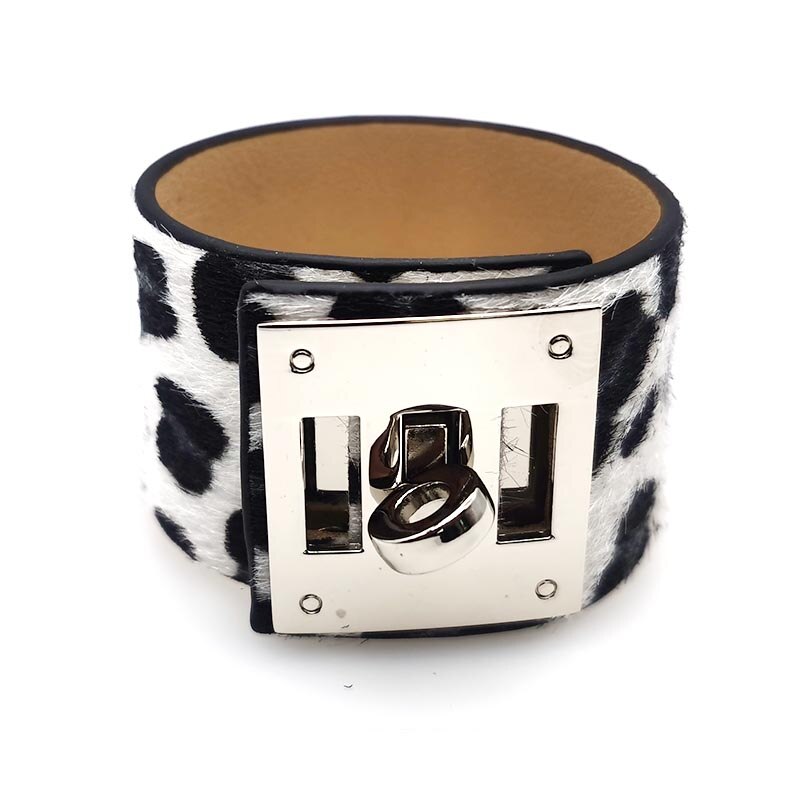 Neue Leopard drucken Armbinde Punk Leder Armbinde und Armreif Breite Runde männer Hüfte hüpfen Armbinde OL Stil: 8