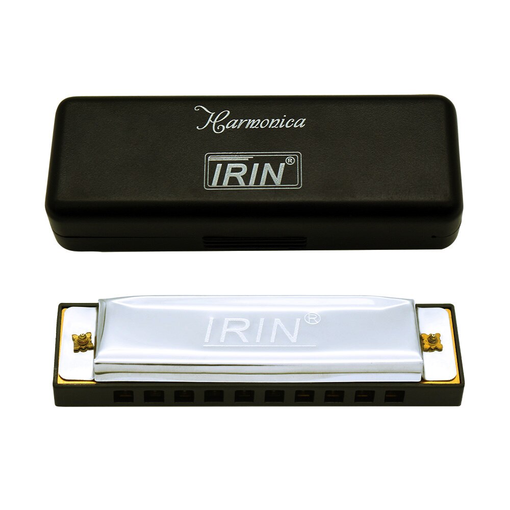 Armónica diatónica, armónica diatónica de 20 tonos C clave, armónica diatónica de 10 agujeros, de plata/oro: Plata