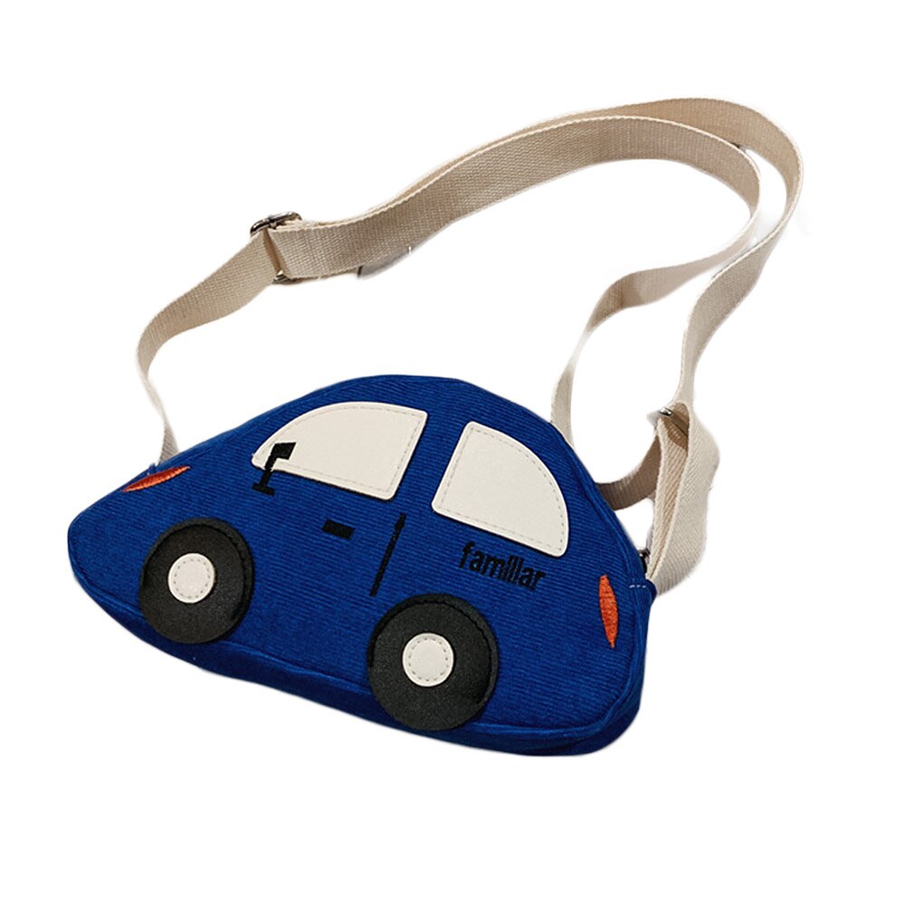 3d crianças mini bolsas forma do carro sacos de ombro crossbody pacotes bolsas do bebê miúdo mochila para o menino da menina: Blue