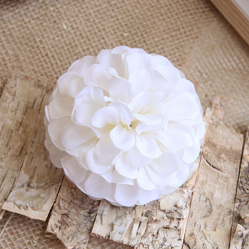Grosse boule de marguerite 3 pièces 10cm | Fausse fleur artificielle de , fleur pour mur de maison et mariage, bricolage de décoration d'arrière-plan manuel: white