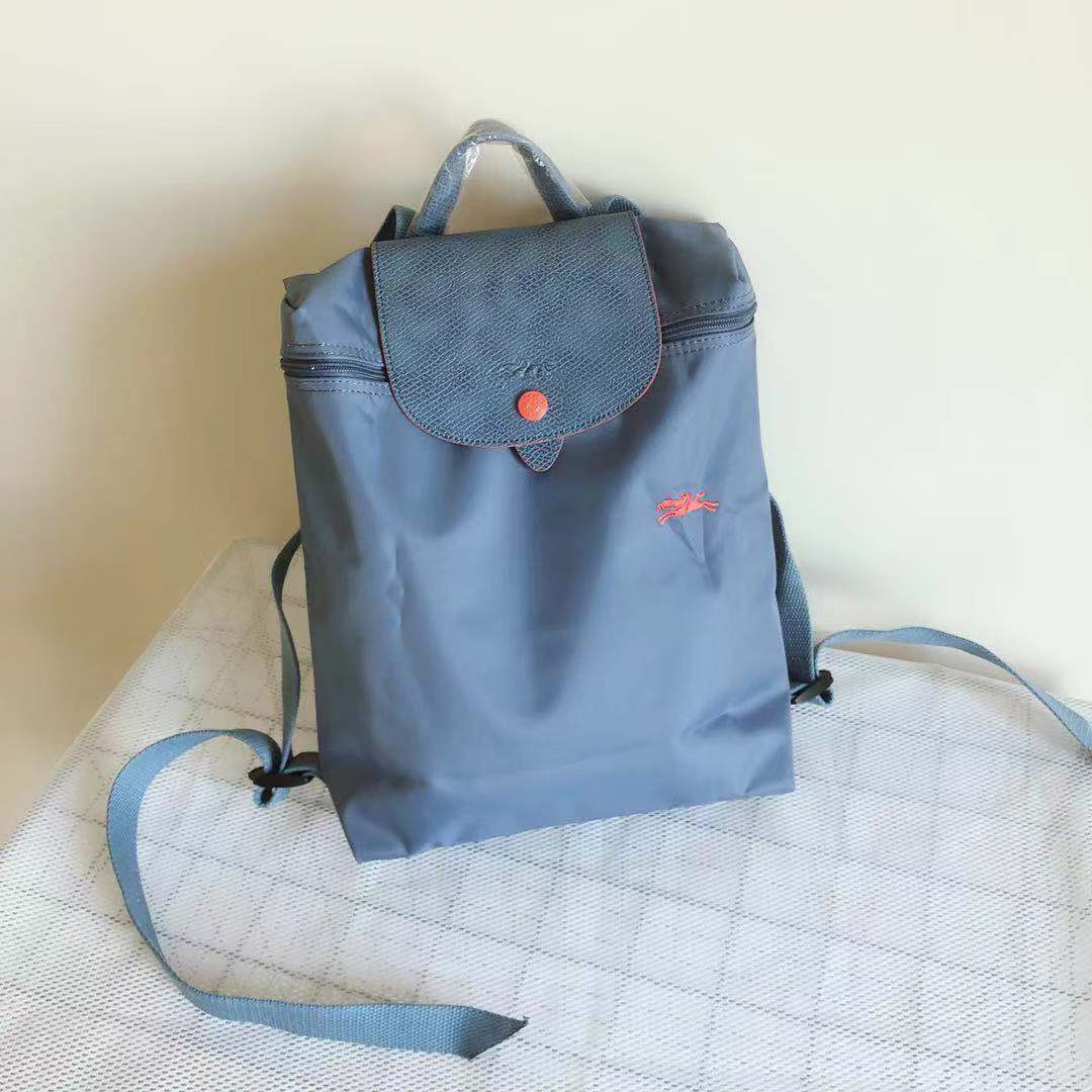 Sac à bandoulière sac à dos pliable sac en Nylon sac d'ordinateur Portable de masse: Sky blue