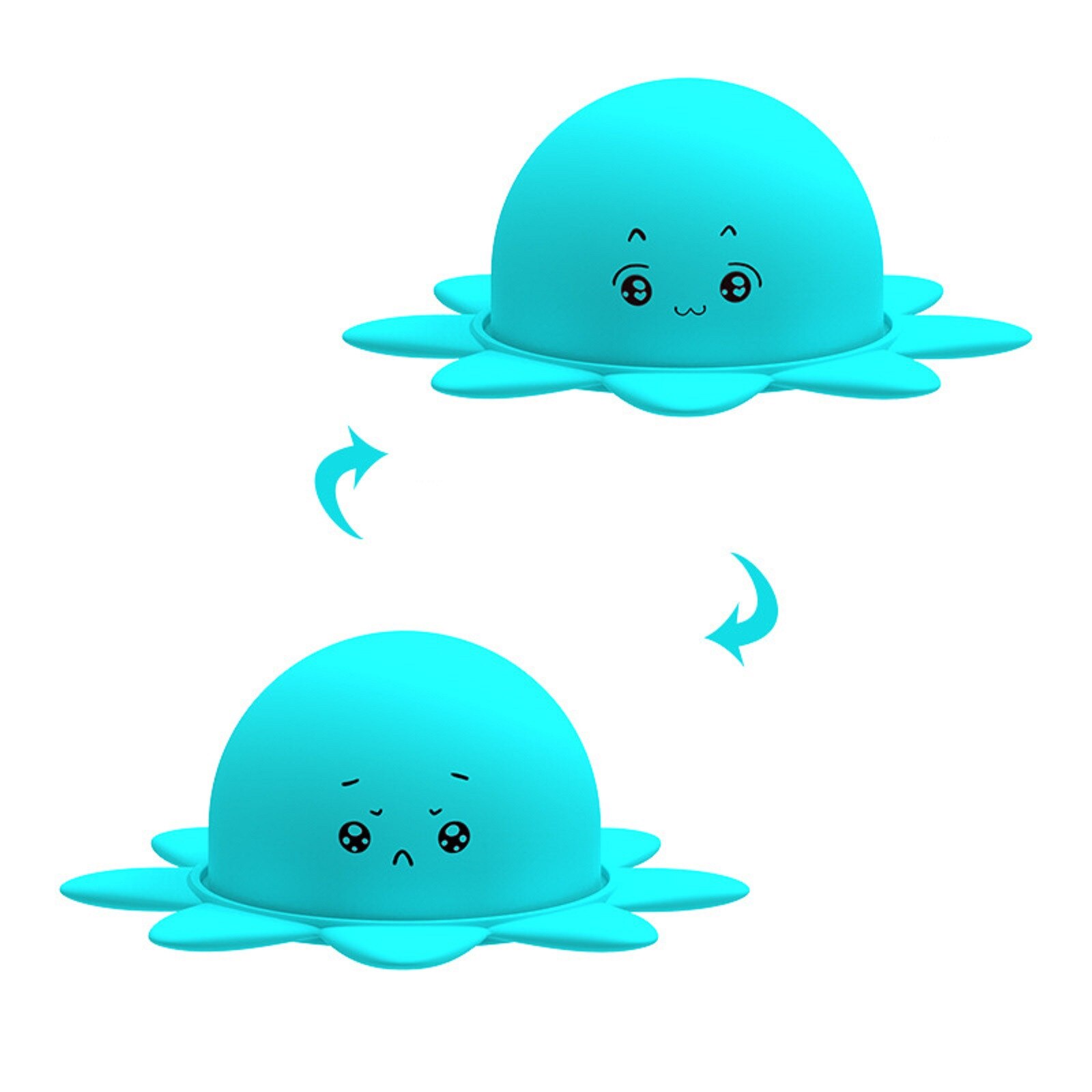Mascotte Zachte Simulatie Twee-Side Octopus Pop Kids Emotionele Epression Dubbelzijdig Flip Decompressie Speelgoed Kinderen Verjaardag Speelgoed