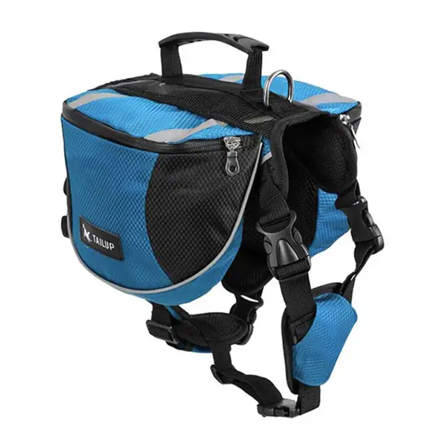 Pet Outdoor Backpack Large Capacity Dog Adjustable Saddle Bag Luxury Dog Backpack Harness Carrier For Traveling Hiking: L / tan