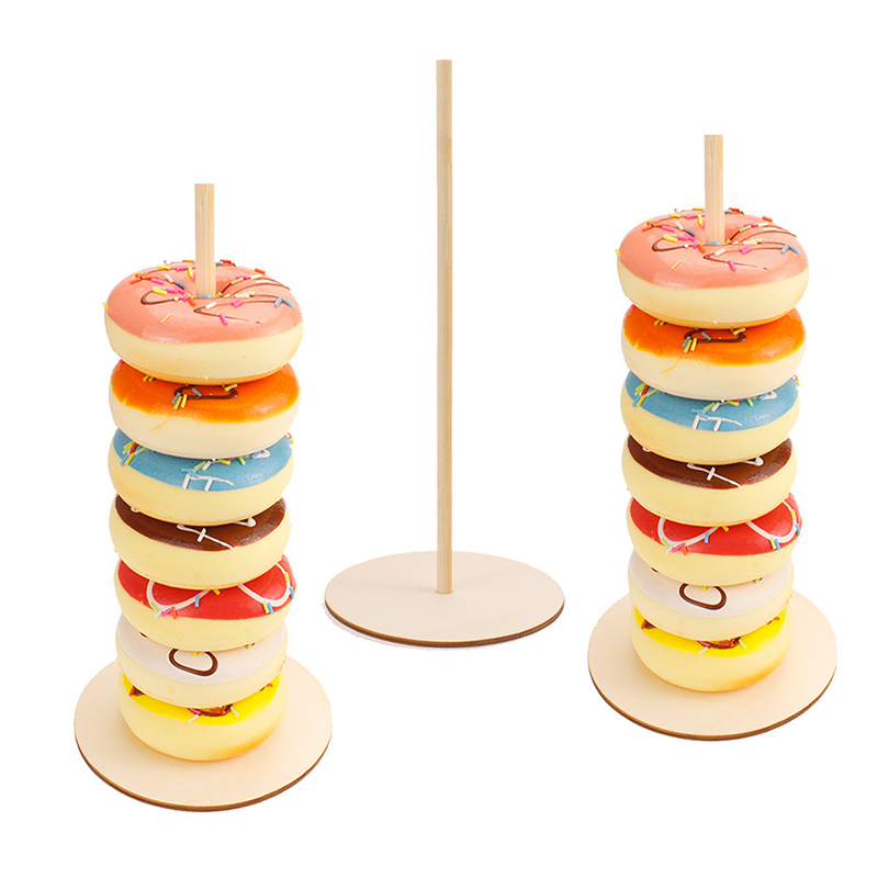 3 Stuks Diy Houten Donut Muur Rustieke Bruiloft Decoratie Tafel Donut Party Decor Baby Douches Bruidsdouche Verjaardagsfeestje Gunst