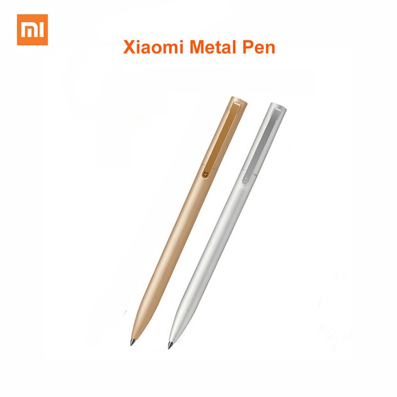 Originele Xiaomi Mijia Sliver Gold Metal Teken Pen Balpen Mijia Ondertekening Pen 0.5 Mm Premec Glad Zwitserland Refill Metalen Zwart