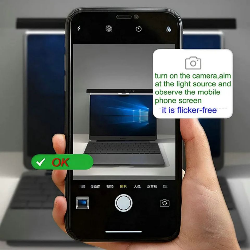 portato tenere sotto controllo luce sbarra schermo luce PC computer computer portatile sospeso portato sbarra luce oscuramento continuo per studio lettura luci dello schermo USB