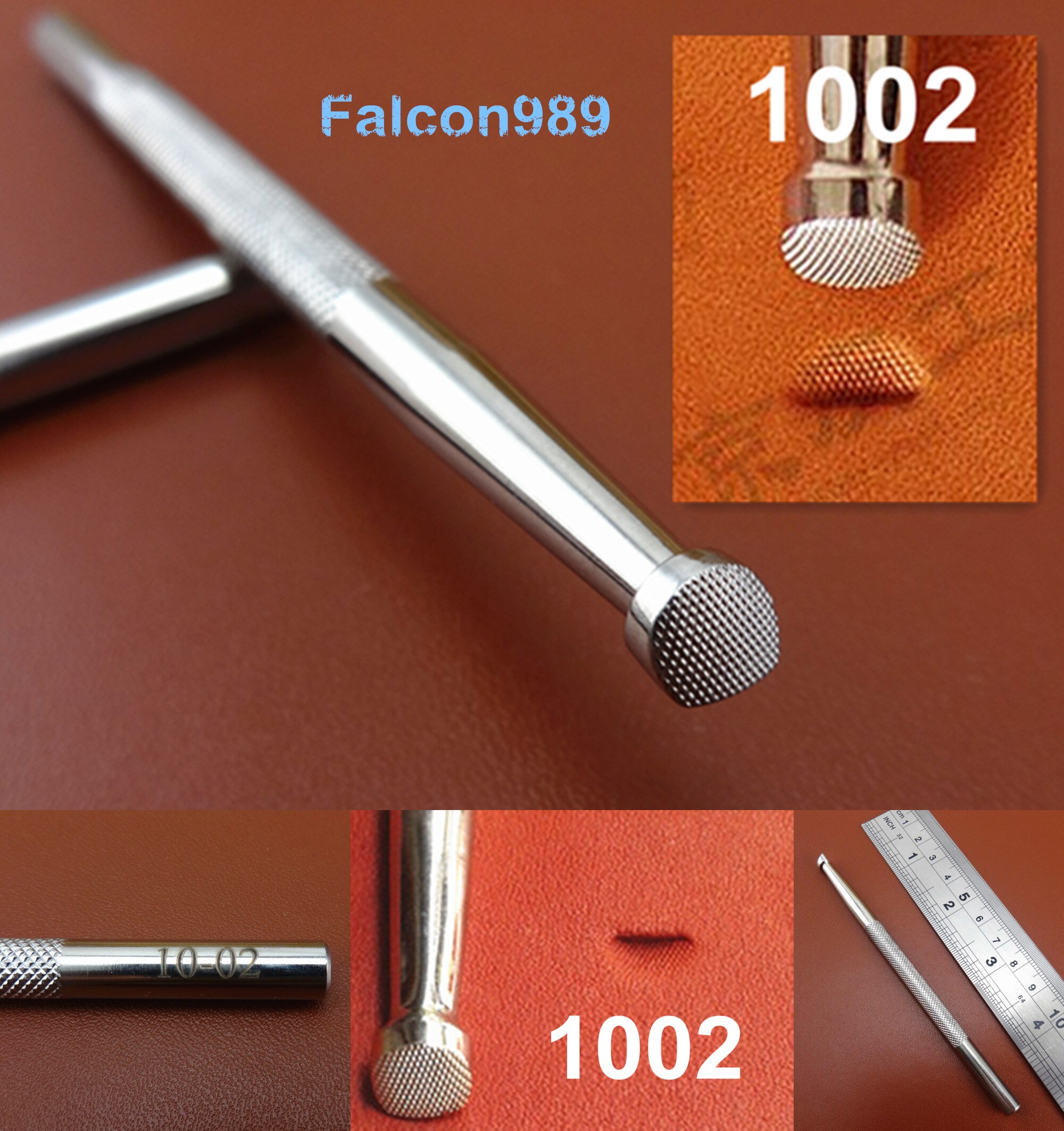 1pc Rvs Leather Craft Carving Stempelen Stempel Punch Stamper Tool Master Lederen Stamper-Beitel Prikken Iron Priem