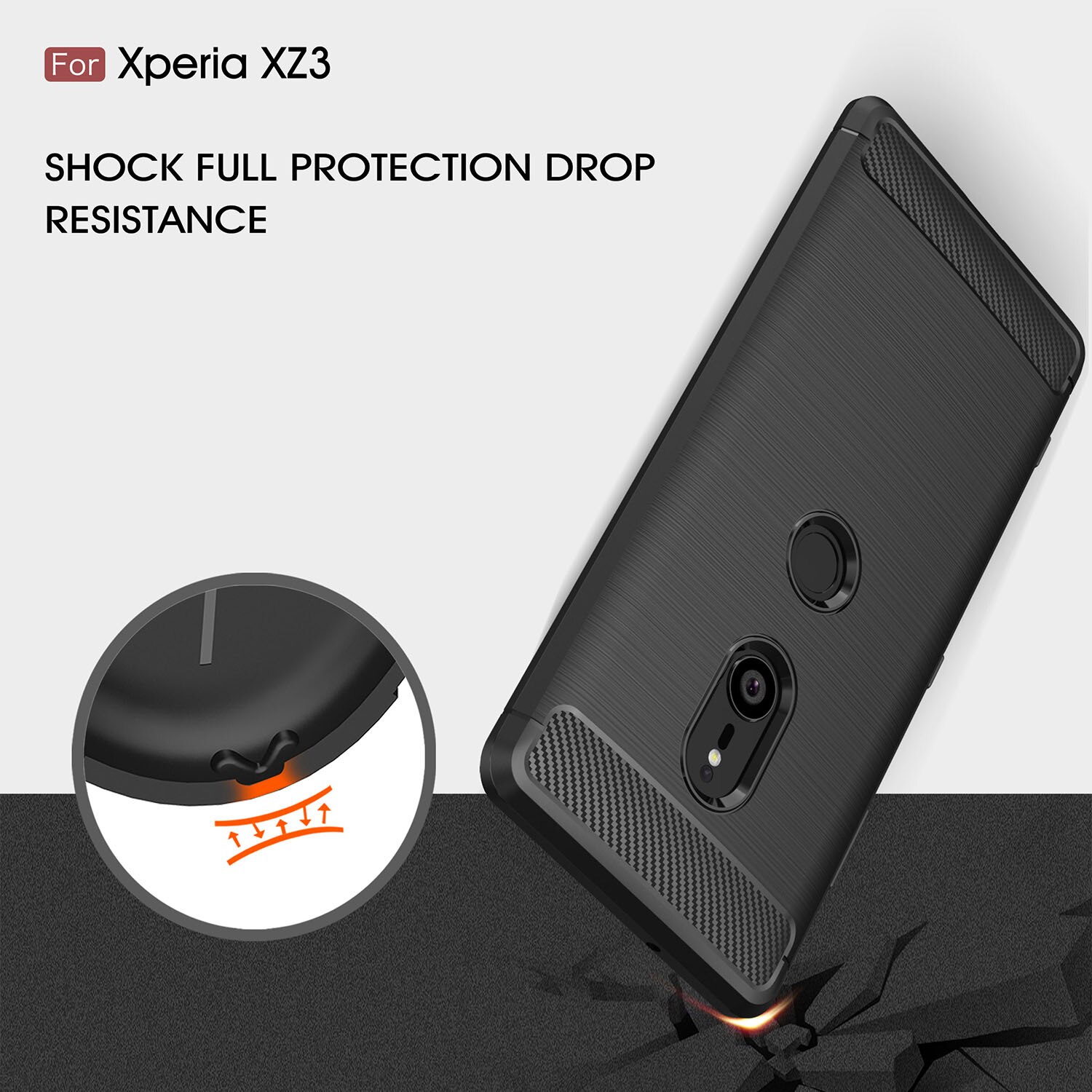 Para Sony Xperia XZ3 XZ1 XZ2 funda Premium de fibra de carbono fundas de teléfono a prueba de golpes para Sony Xperia XZ2 Compact XZ1 contraportada