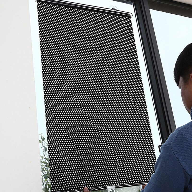Rolgordijnen Zuignap Zonnescherm Verduisteringsgordijn Auto Slaapkamer Keuken Kantoor Venster Zonwering Gordijnen Nail-Gratis