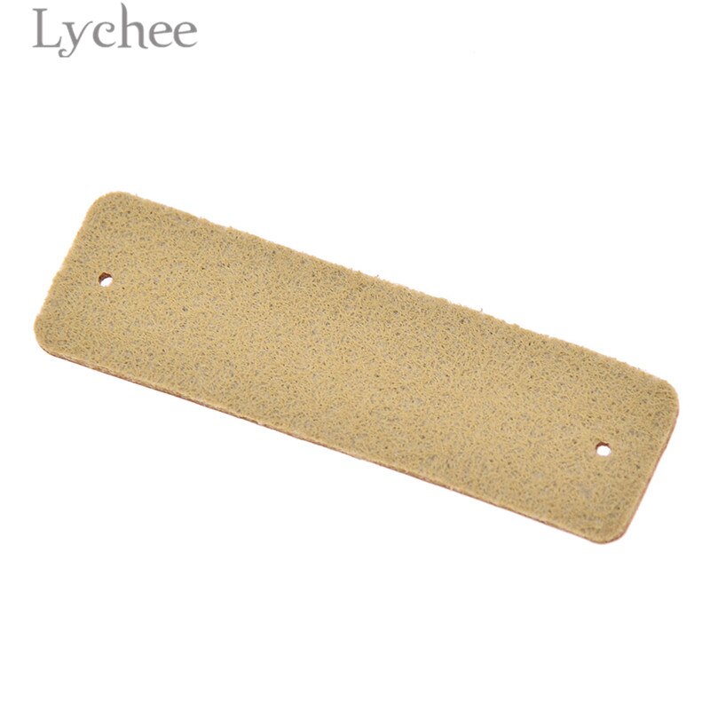 Lychee life 20 stk håndlavet pu læderetiketter brev præget tags diy syforsyning tilbehør til tøj tasker sko