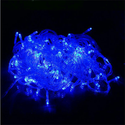 Guirlande lumineuse rideau Led d&#39;extérieur, 5M, 0.4 à 0.6m, décoration de noël, mariage, , fête, jardin, avant-toit: Blue Lights