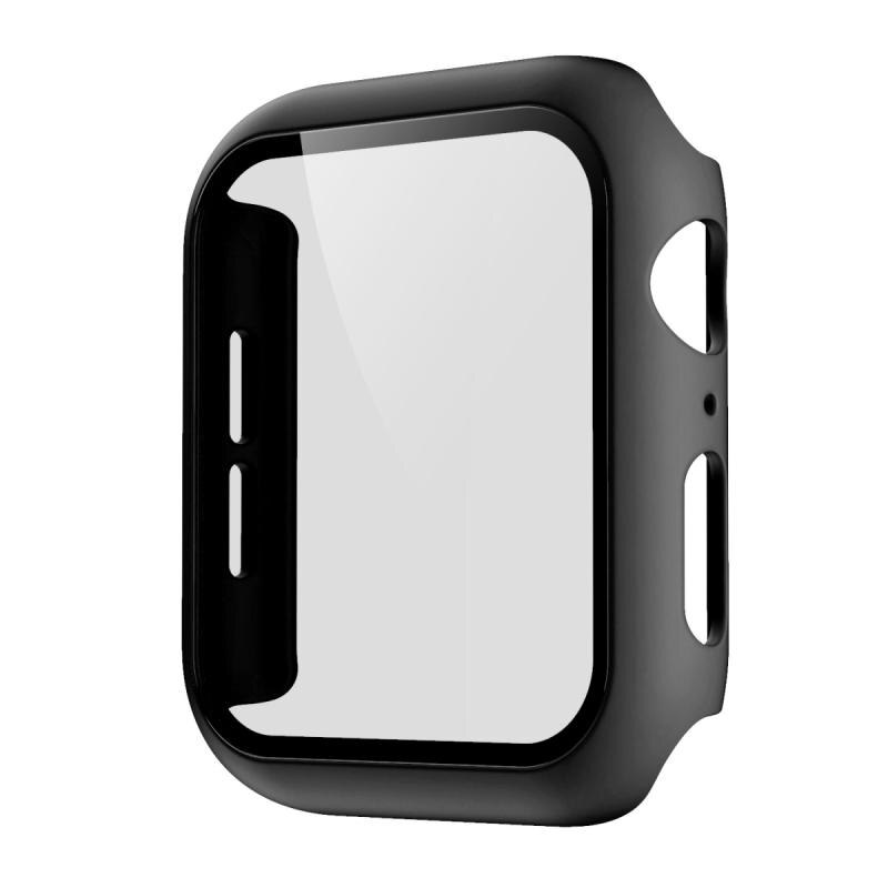 Mais novo adequado para apple watch1/2/3 geração capa protetora pc filme temperado integrado escudo protetor resistente a riscos: 12  42mm