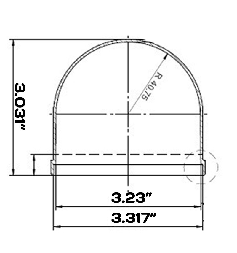 JMX 3.3 INCH WEBCAM Acrylic Clear Camera Dome Cover Security Dome Camera Housing