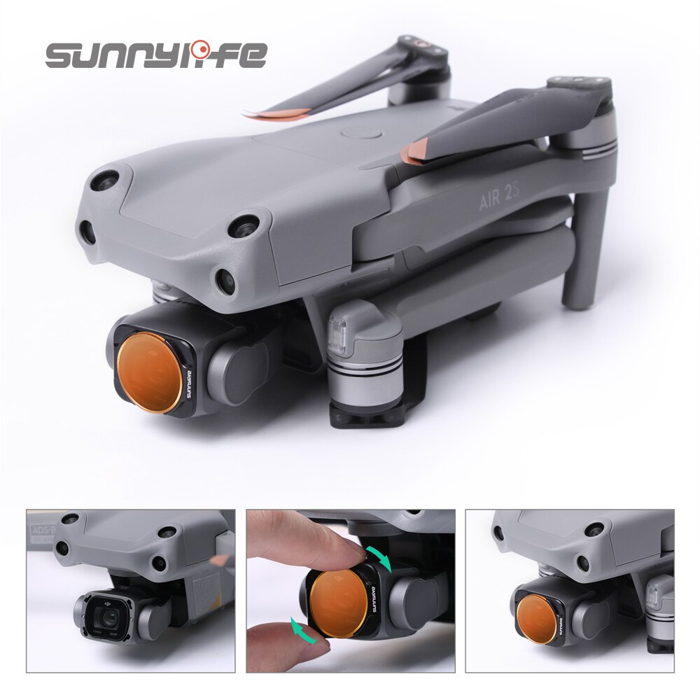 Sunnylife Lens Filters For DJI Mavic Air 2S Glass Lens Filter Set CPL/ND/PL16/32 ND Angle Adjustable For DJI Drone Accessories