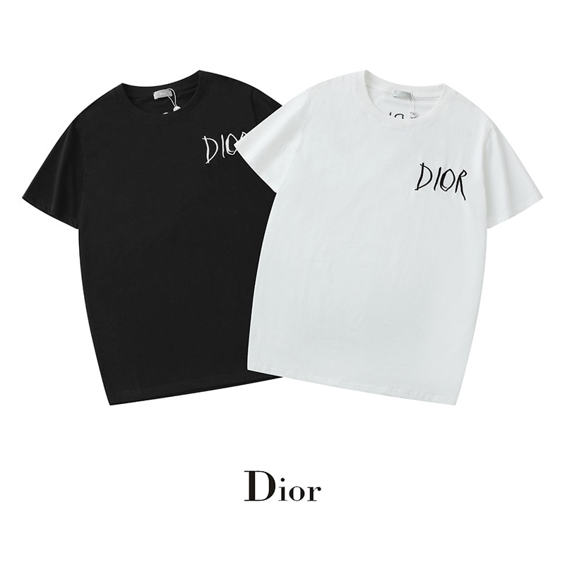 Luxury Brand Dior-Camiseta de manga corta de de lujo de Tops ropa de hombre ropa de mujer varias opciones de Color