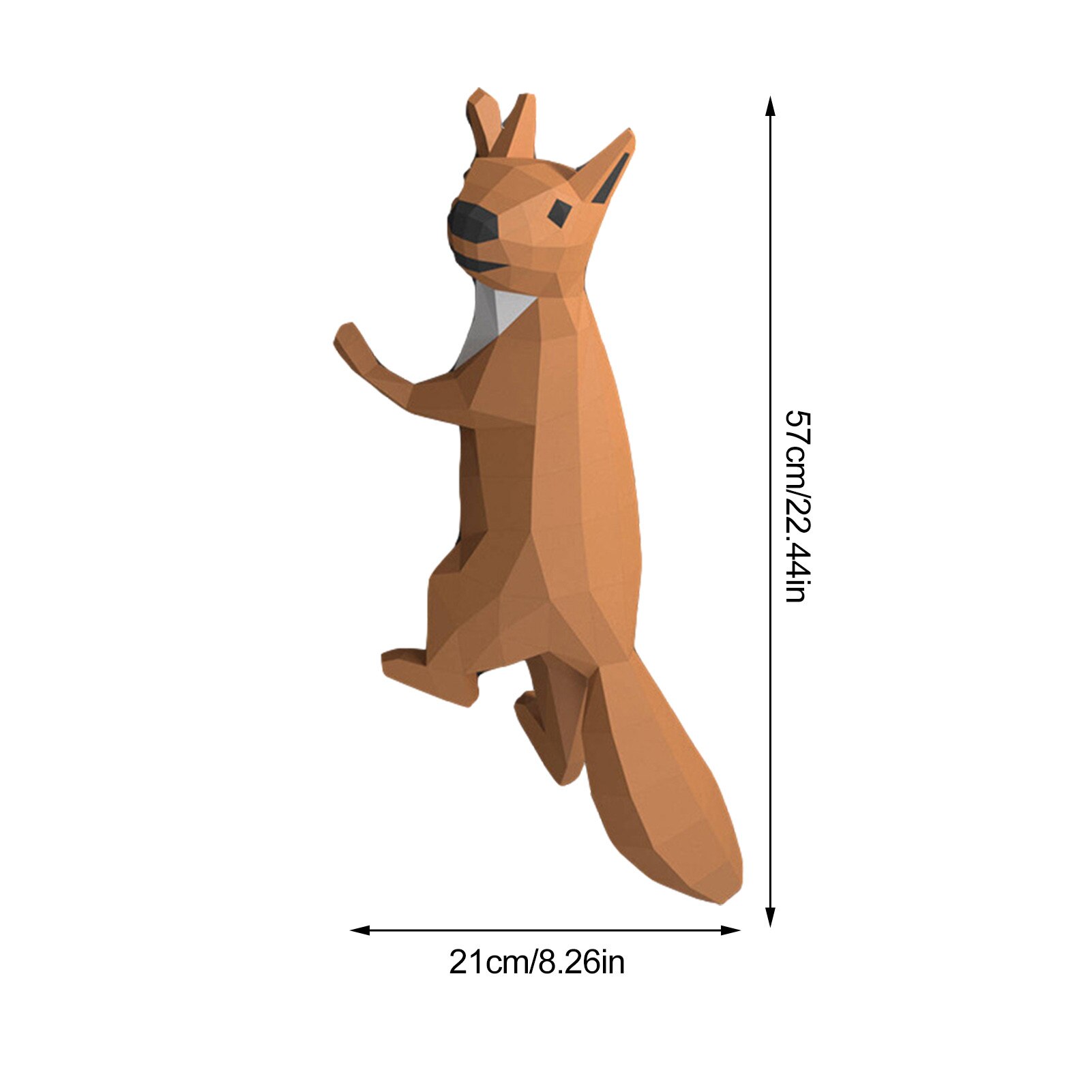 Cute Traditional Animal Composition 3D Squirrel Geometric Origami Origami Squirrel Geometric DIY Handmade Home Decoration forKid