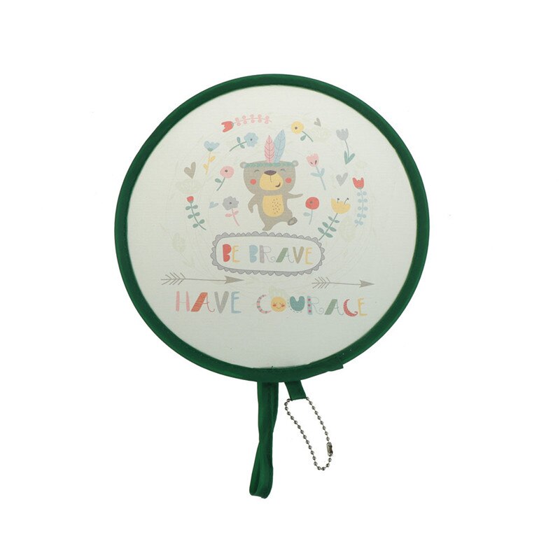 1Pc Draagbare Ronde Japanse Stijl Vouwen Fans Hand Fan Voor Wedding Party