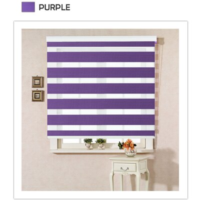 Ganze fenster schatten rollos Zebra jalousien regenbogen jalousien kundengebundene größe: Violett Farbe