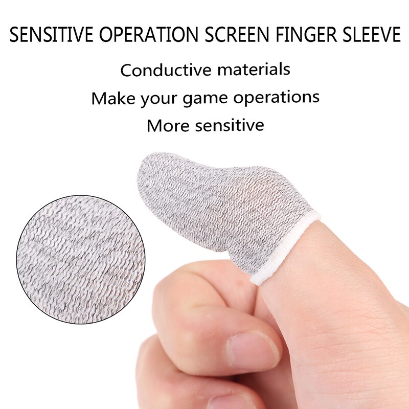 10 pièces jeu Mobile anti-transpiration doigts gants écran tactile pouces doigt manchon