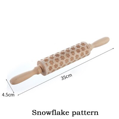 Kerst hert cartoon bakken deegroller taart koekje fondantdeeg gegraveerde roller rendier sneeuwvlok fondant taart reliëf: G.sneeuwvlok