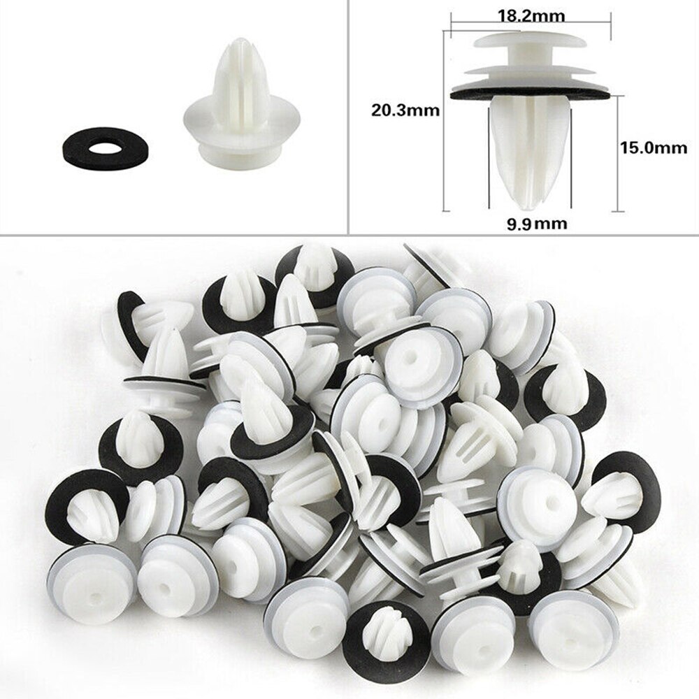 100 stk bil bagagerum skruenitter sæt bil karosseri trim clips holder plast kofanger skærm fastgørelse clips auto bil skærm clips
