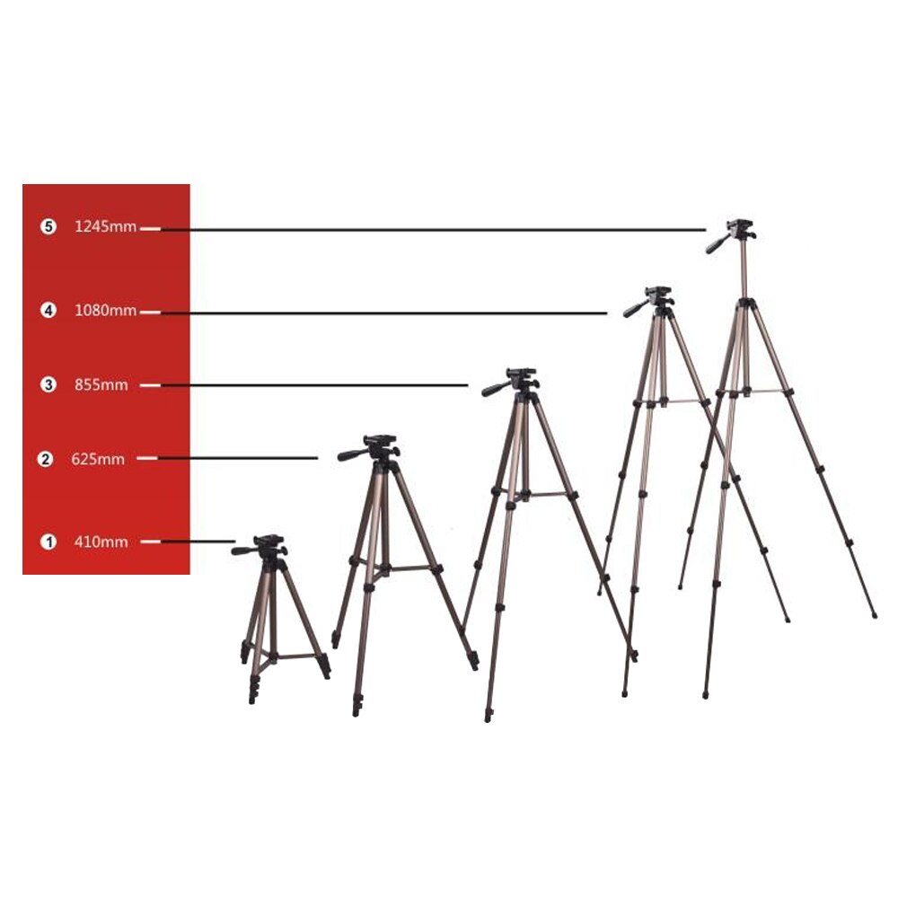 WT3130 Statief Portable Lichtgewicht Aluminium Camera Statief Voor Canon Nikon Sony Dslr Camera Dv Camcorder Telefoon Statief