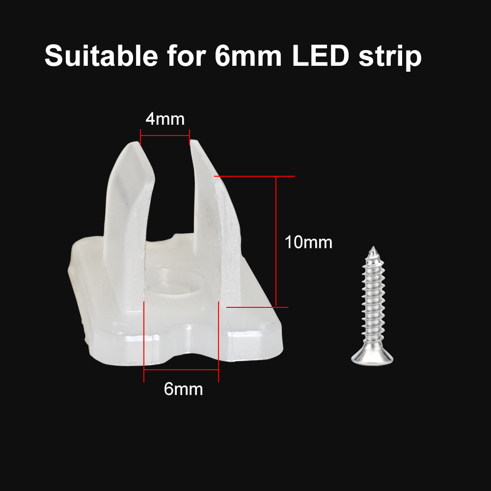 6mm 8mm 12mm 15mm LED Strip Fix Clips Holder Connector Accessories With Screws For 2835 Neon Light Fixing Flexible COB Buckle: army green / 5-9Pcs