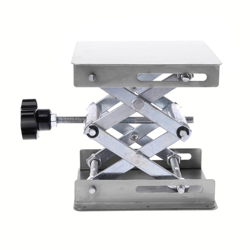 Stainless Steel Scientific Experiment Laboratory Lifting Platform Stand Rack Scissor Jack Bench Table Lab Lifter 100x100mm