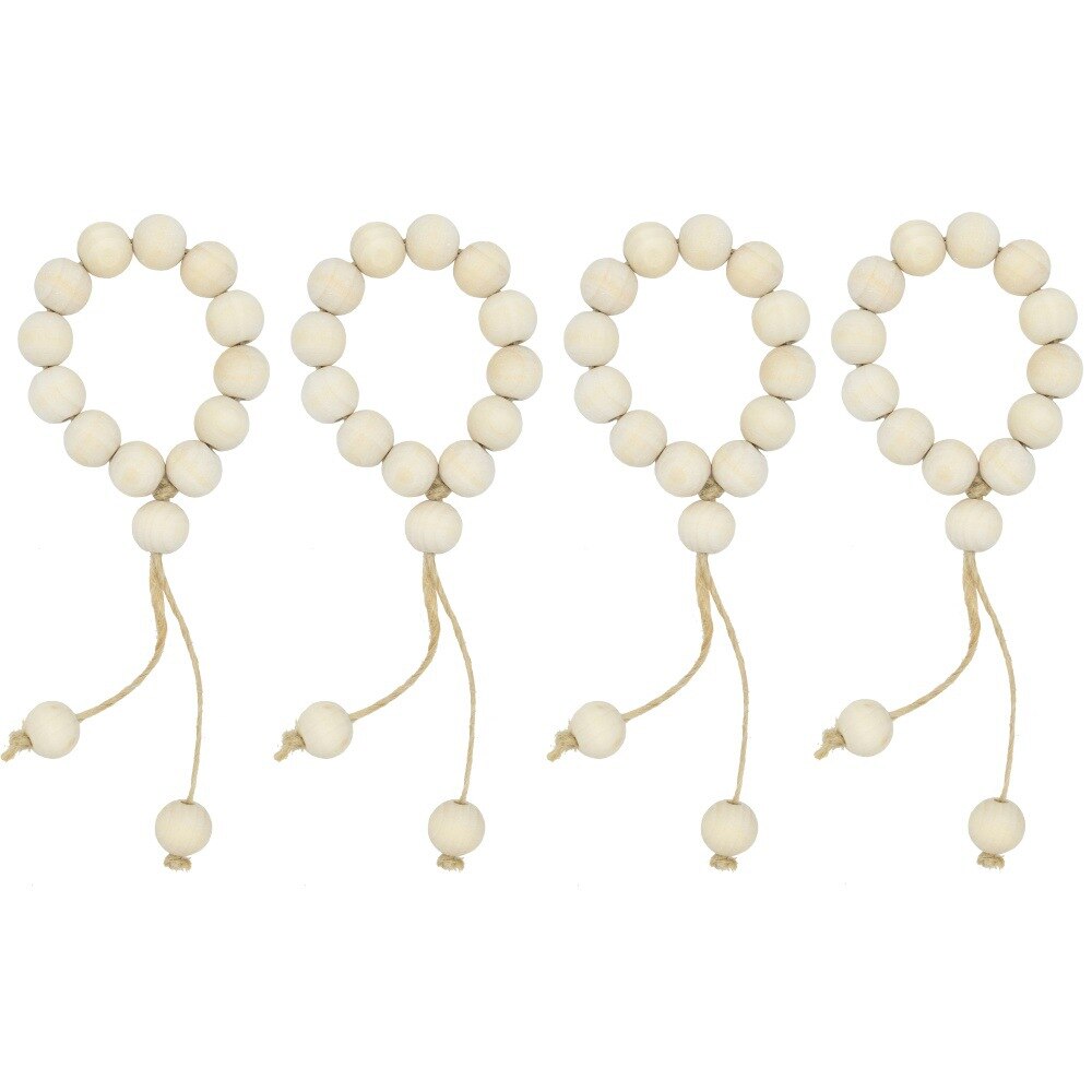 4 Uds Natural hecho a mano de madera servilleta Porta anillos para de bodas Hotel decoración Decoración de mesa de cena nueva: B