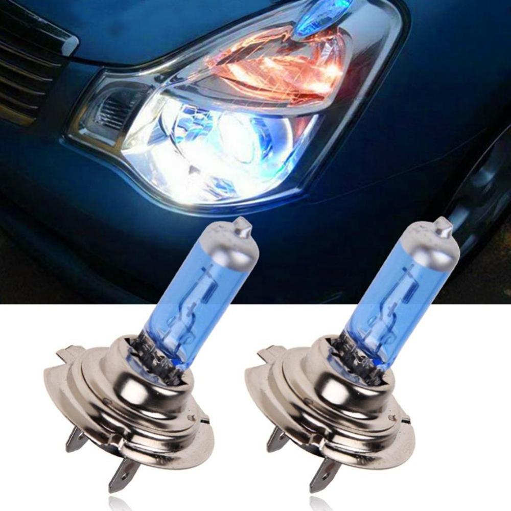2 Pcs H7 6000K Gas Halogeen Koplamp Blauw Behuizing Biedt Wit Licht Gloeilampen 55W 12V automotive Koplampen Ultra Quartz