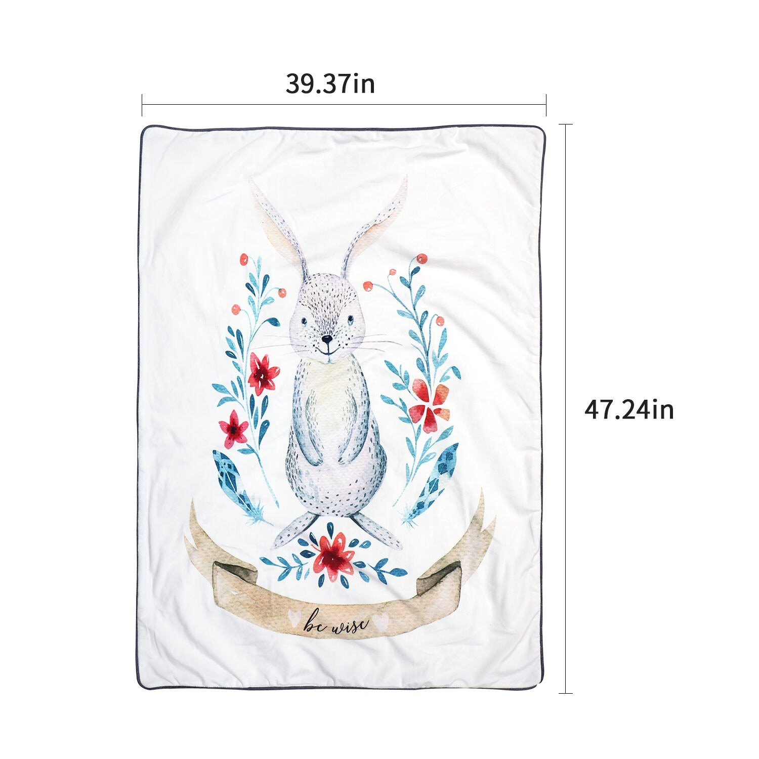 Lyxigt mjuk babyfilt - babyblå  - 39 "  x 47 " /45 "  x61 " - supermjuk och bra för babyshower med högre komfort: 39-47in