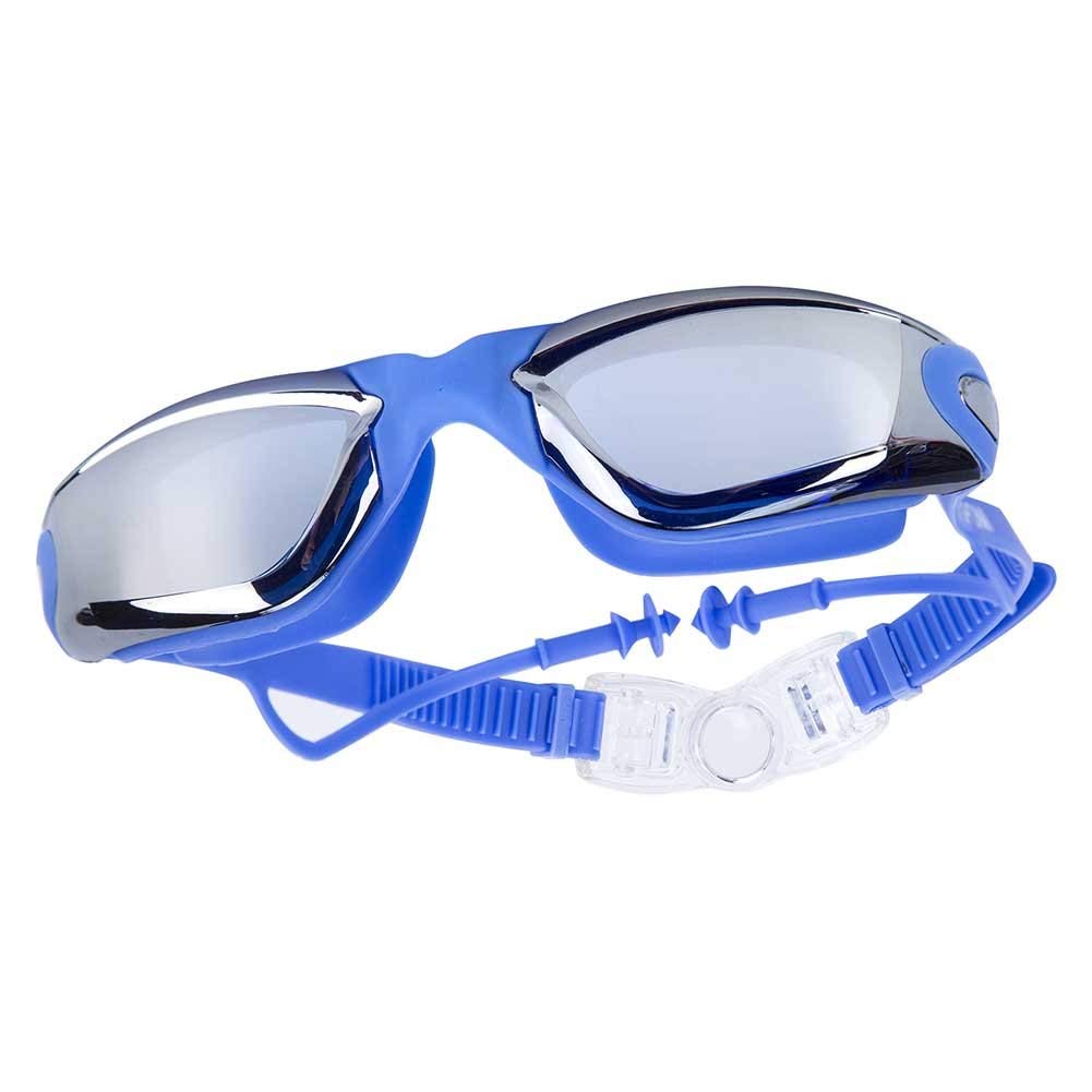 Swimming Goggles Women Men Adjustable UV Protect Waterproof Anti fog Eyewear Swim Pool Diving Water Glasses Gafas: Silver