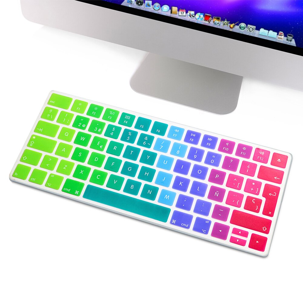 Spain Language Magic Keyboard Cover Silicone Skin Protective Film For Apple Magic Keyboard2 A1644 EU IMAC Keyboard Case