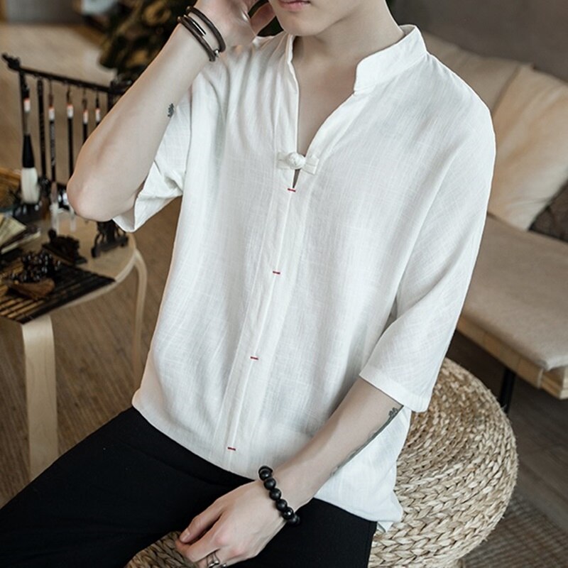 Ropa tradicional china para hombre, estilo de verano, cheongsam TA026, cultura china tradicional